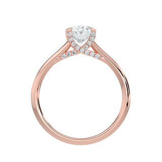 Classic Oval Solitaire Ring-Rose Gold
