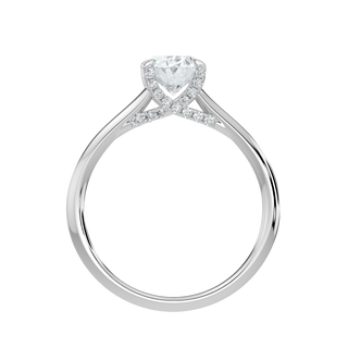 Classic Oval LGD Solitaire Ring-White Gold