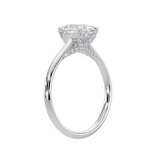 Classic Oval LGD Solitaire Ring-White Gold