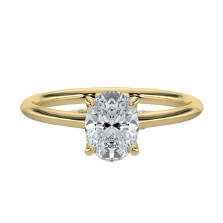 Classic Oval LGD Solitaire Ring-Yellow Gold