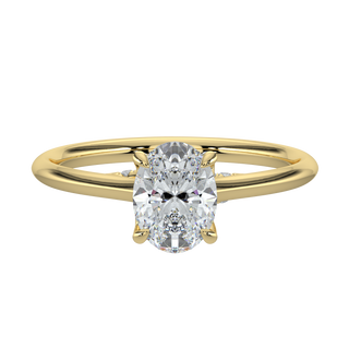 Classic Oval Solitaire Ring-Yellow Gold