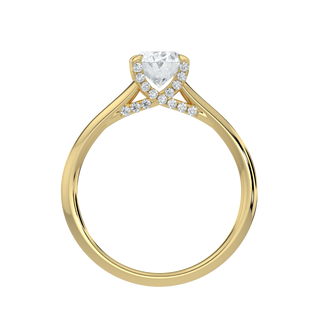 Classic Oval Solitaire Ring-Yellow Gold