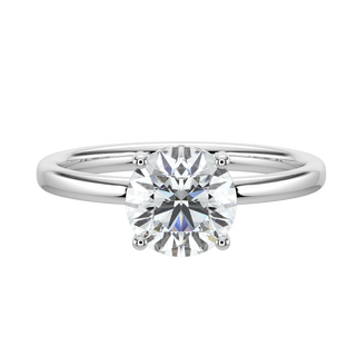 Crown LGD Solitaire Ring-White Gold