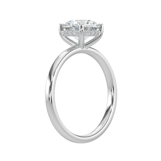 Crown LGD Solitaire Ring-White Gold