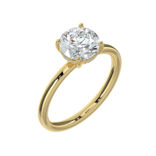 Crown LGD Solitaire Ring-Yellow Gold