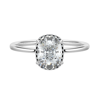 Luxe Cushion LGD Solitaire Ring-White Gold