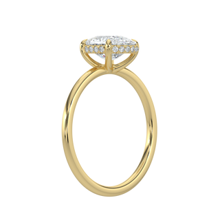 Luxe Cushion LGD Solitaire Ring-Yellow Gold