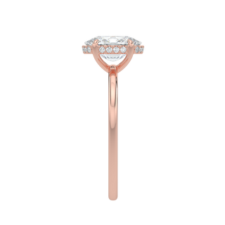 Luxe Cushion LGD Solitaire Ring-Rose Gold