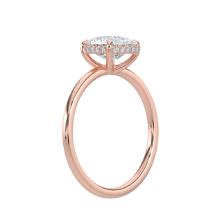 Luxe Cushion LGD Solitaire Ring-Rose Gold