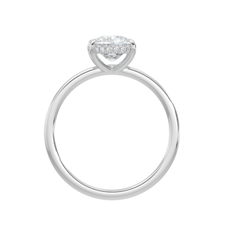 Luxe Cushion LGD Solitaire Ring-White Gold