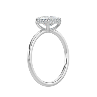 Luxe Cushion LGD Solitaire Ring-White Gold