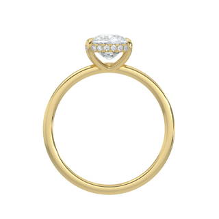 Luxe Cushion LGD Solitaire Ring-Yellow Gold