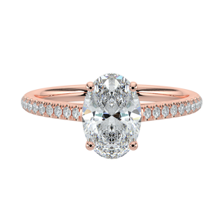 Aurora Oval LGD Solitaire Ring-Rose Gold