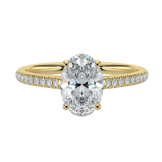 Aurora Oval LGD Solitaire Ring-Yellow Gold