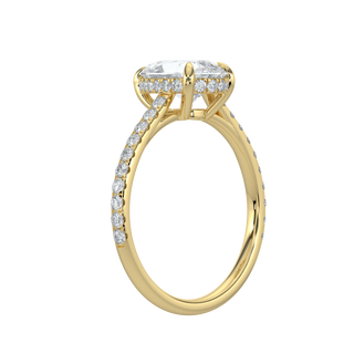 Dewdrop Pear LGD Solitaire Ring-Yellow Gold