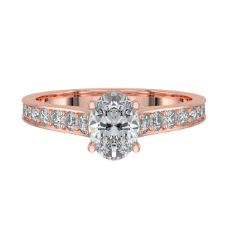Oval LGD Solitaire Ring-Rose Gold