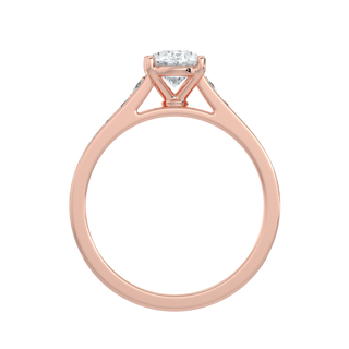 Oval LGD Solitaire Ring-Rose Gold