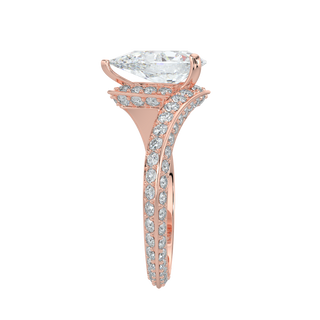 Royale Pear LGD Solitaire Ring-Rose Gold