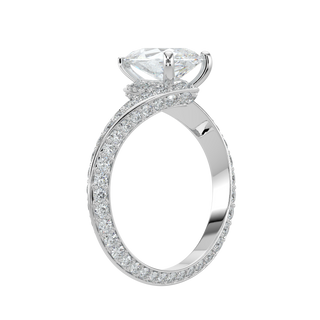 Royale Pear LGD Solitaire Ring-White Gold