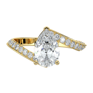 Royale Pear LGD Solitaire Ring-Yellow Gold