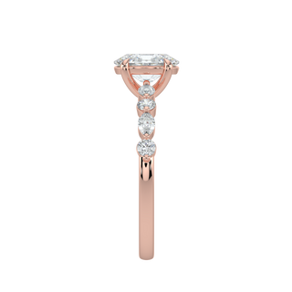 Marquise Band LGD Solitaire Ring-Rose Gold