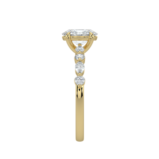 Marquise Band LGD Solitaire Ring-Yellow Gold