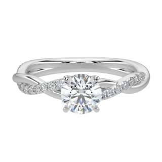 LGD Solitaire Infinity Ring-White Gold