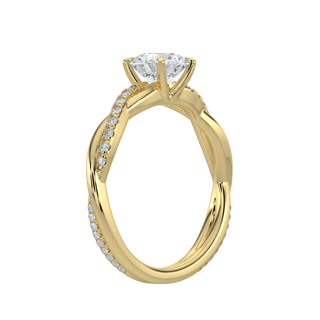 LGD Solitaire Infinity Ring-Yellow Gold