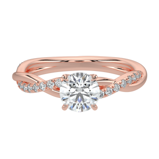 Solitaire LGD Engagement Rings-Rose Gold