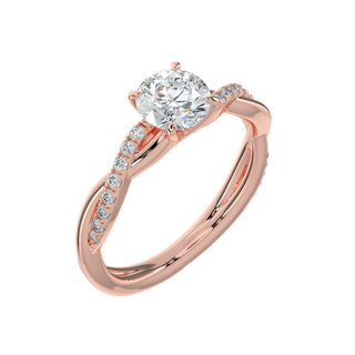 Solitaire Infinity Ring-Rose Gold