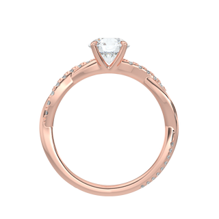 Solitaire Infinity Ring-Rose Gold