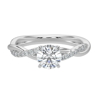 Solitaire LGD Engagement Rings-White Gold