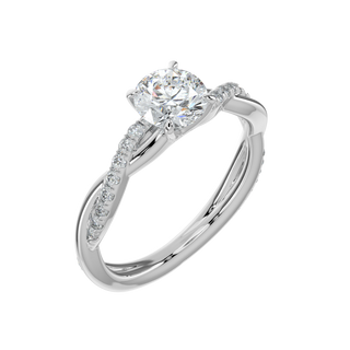 LGD Solitaire Infinity Ring-White Gold