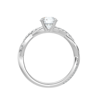 LGD Solitaire Infinity Ring-White Gold