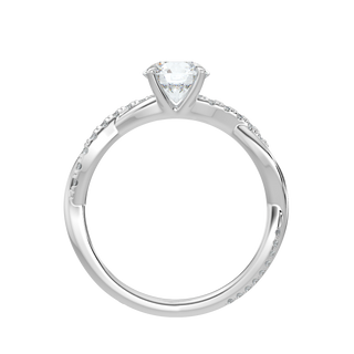 Solitaire Infinity Ring-White Gold