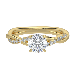 LGD Solitaire Infinity Ring-Yellow Gold