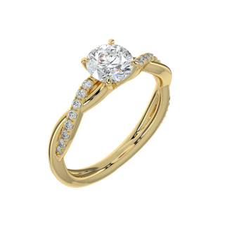 LGD Solitaire Infinity Ring-Yellow Gold