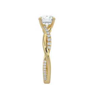 LGD Solitaire Infinity Ring-Yellow Gold