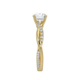 Solitaire Infinity Ring-Yellow Gold