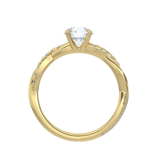 LGD Solitaire Infinity Ring-Yellow Gold