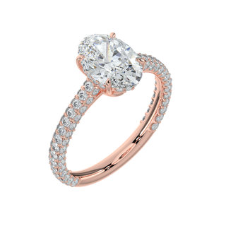 Twilight LGD Solitaire Ring-Rose Gold