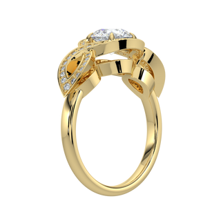 Infinity LGD Solitaire Ring-Yellow Gold