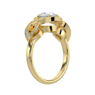 Infinity Solitaire Ring-Yellow Gold