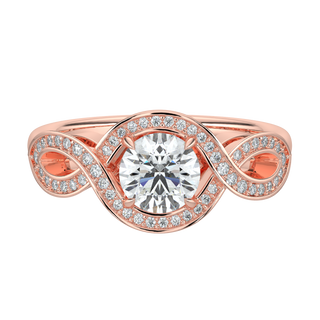 Infinity LGD Solitaire Ring-Rose Gold