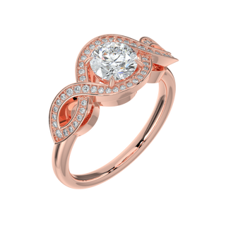 Infinity Solitaire Ring-Rose Gold