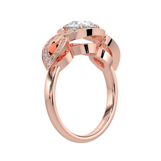 Infinity Solitaire Ring-Rose Gold