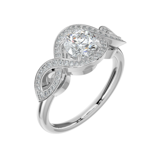 Infinity Solitaire Ring-White Gold