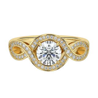 Infinity Solitaire Ring-Yellow Gold