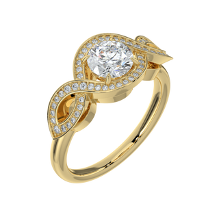 Infinity LGD Solitaire Ring-Yellow Gold