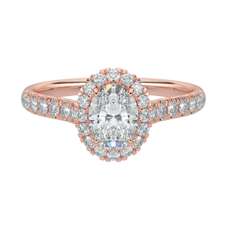 Radiant Oval Solitaire Ring-Rose Gold